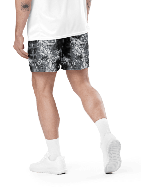 Black and White Graffiti | Recycled Unisex Mesh Shorts product image (4)