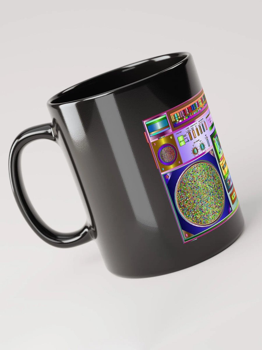 Black Glossy Coffee mug- 1980's Boombox Coffee Mug product image (3)