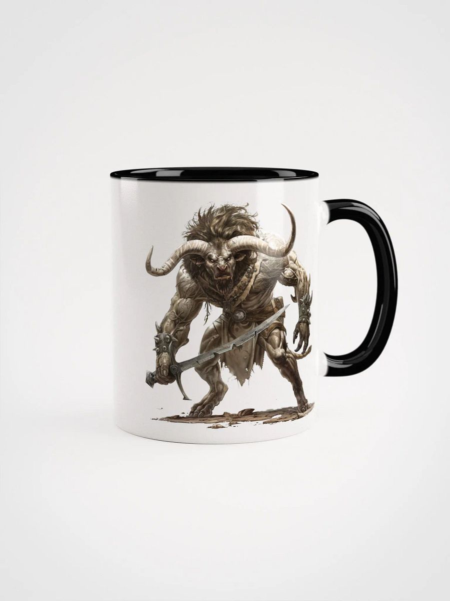 The Minotaur - The Legendary Greek Mythical Creature Ceramic Mug with Black Color Inside product image (1)