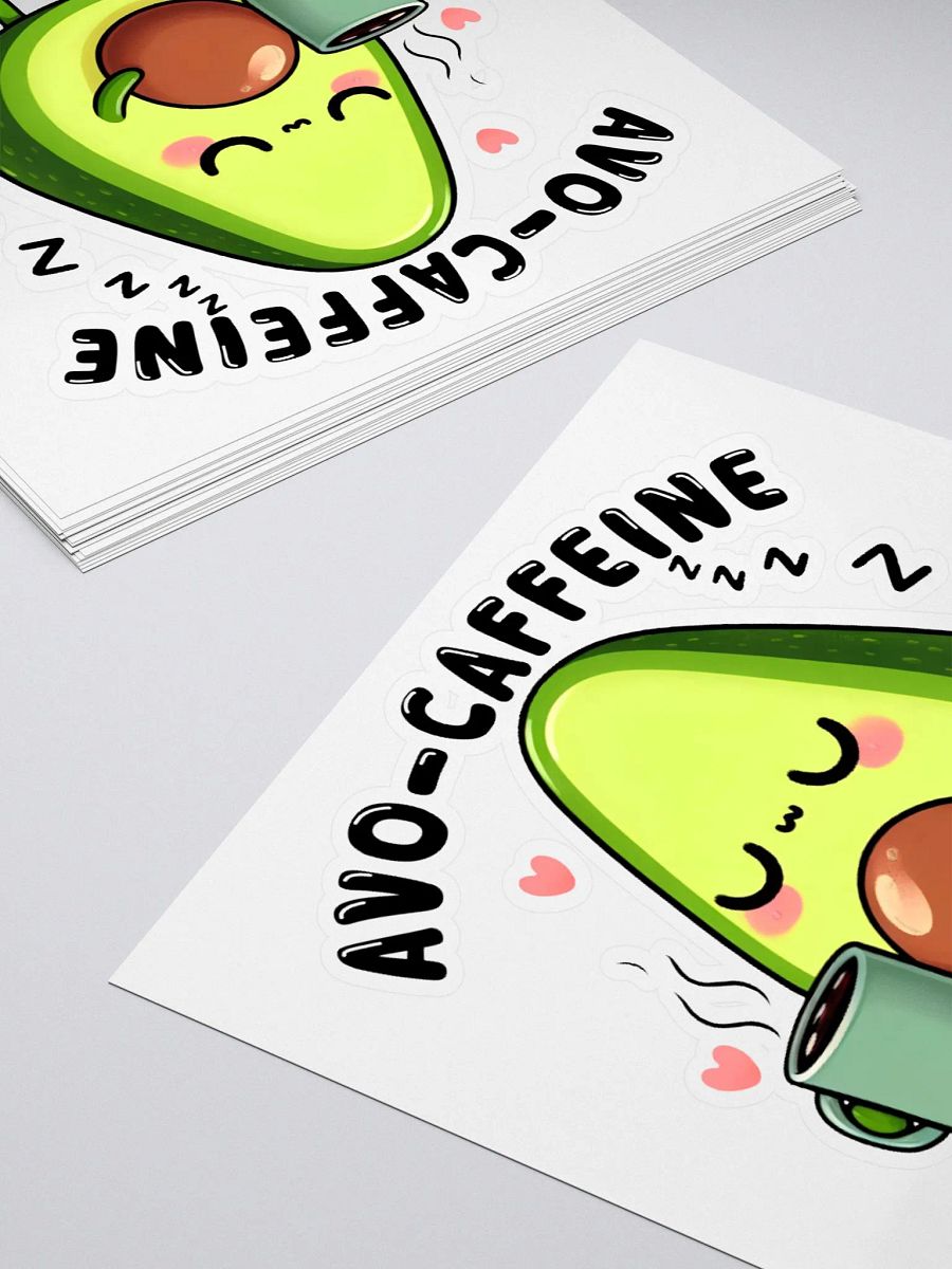 Caffeinated Avocado Kiss Cut Stickers product image (10)