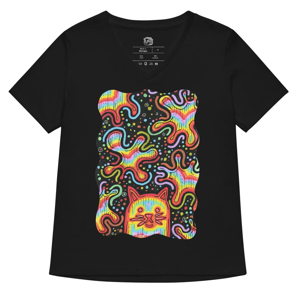 When the Catnip Hits V-Neck T-shirt product image (5)
