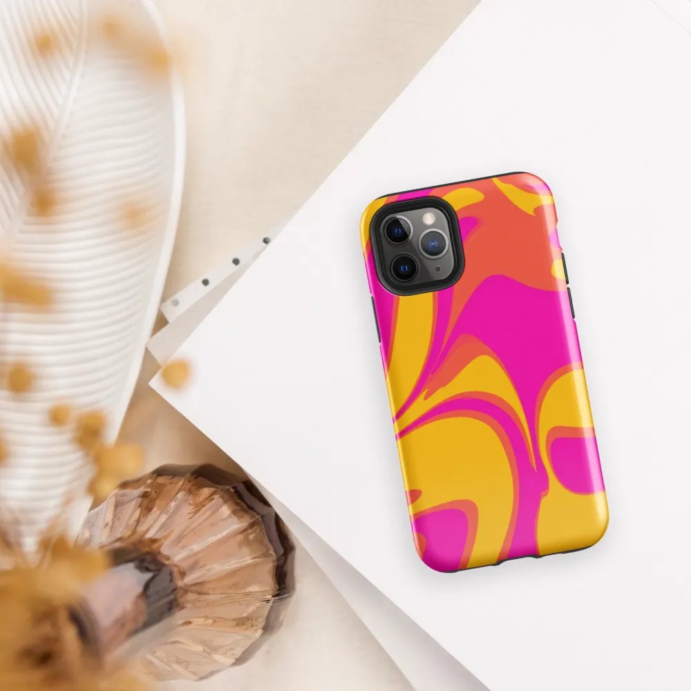 Pink and Yellow Psychedelic Swirls iPhone® Tough Case product image (30)