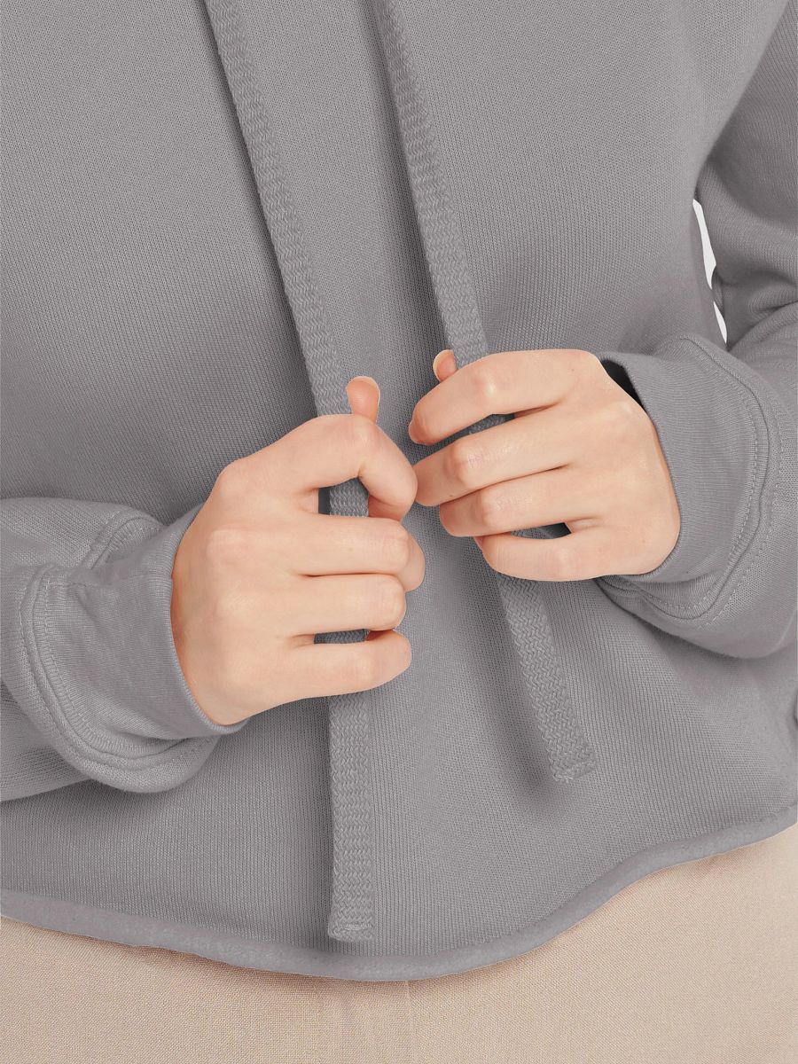 Plain Color Storm Crop Hoodie product image (5)