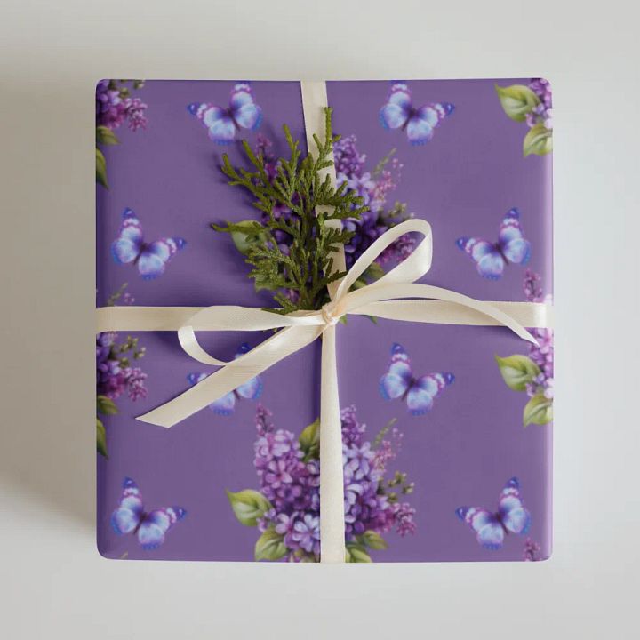 Lilac Bloom Wrapping Paper Set product image (1)