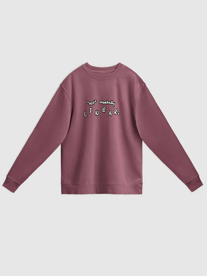 *not* mentally linear (lined design) printed pigment crewneck product image (11)