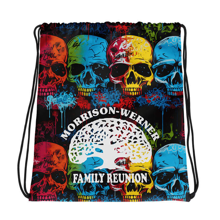 "Graffiti Skulls" Drawstring Bag product image (1)