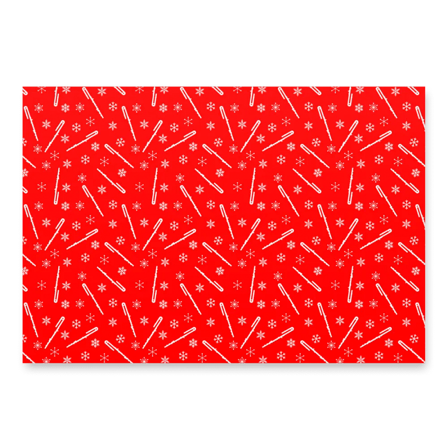 Flutes and Snowflakes - Bass - Red Gift Wrap Paper product image (6)