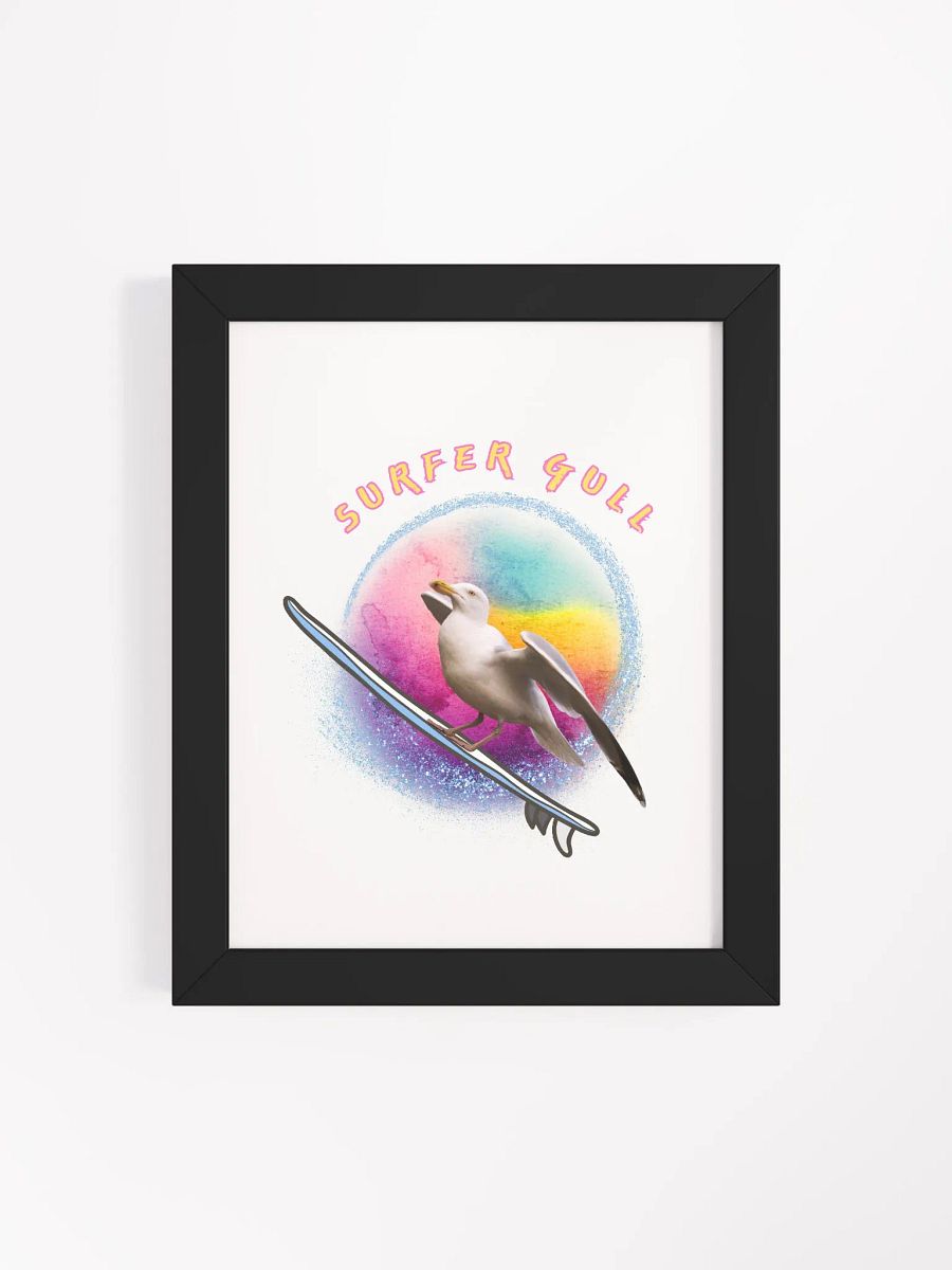 Soleil the Surfer Gull Framed Print product image (73)