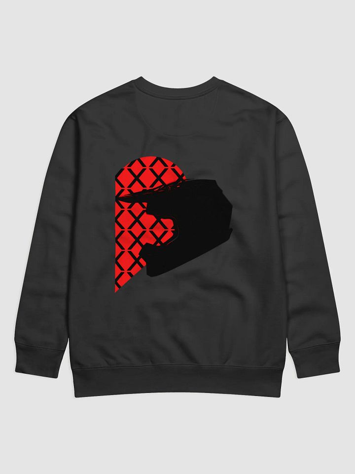 Valentine Matching Off-Road Helmet Heart Crewneck (Black-Right) product image (2)