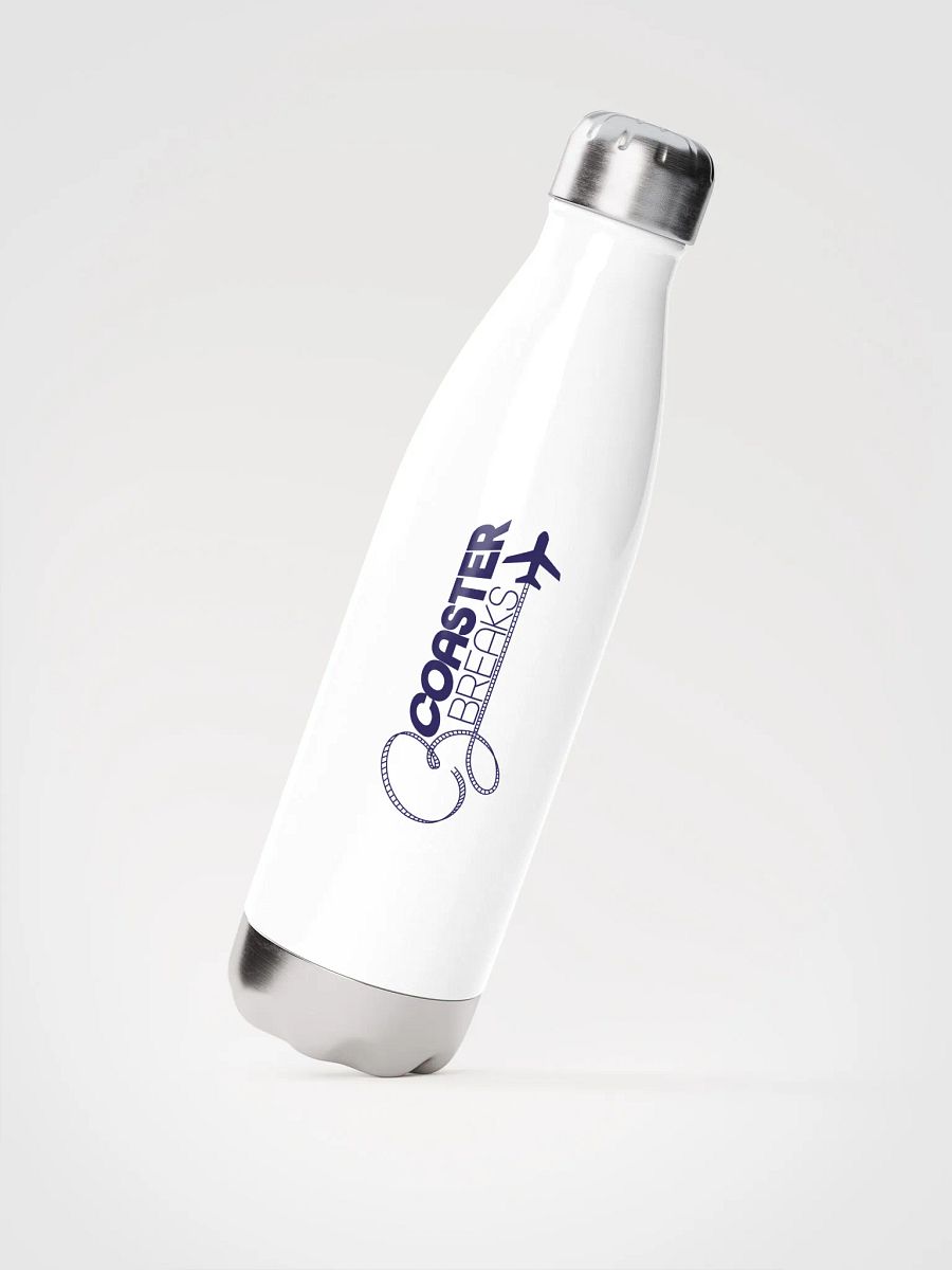 Coaster Breaks Stainless Steel Water Bottle - White & Navy product image (2)