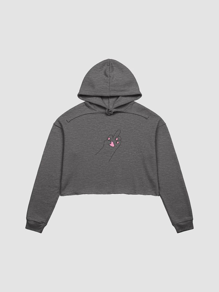 Middle Finger Cat Paw Crop Hoodie product image (3)
