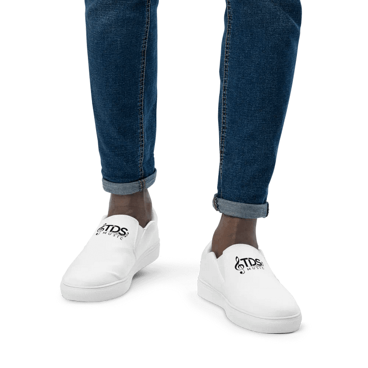 TDS Music Men's White Slip-On Canvas Shoes product image (1)