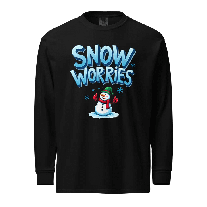 Snow Worries Cartoon Snowman Long Sleeve Shirt product image (1)