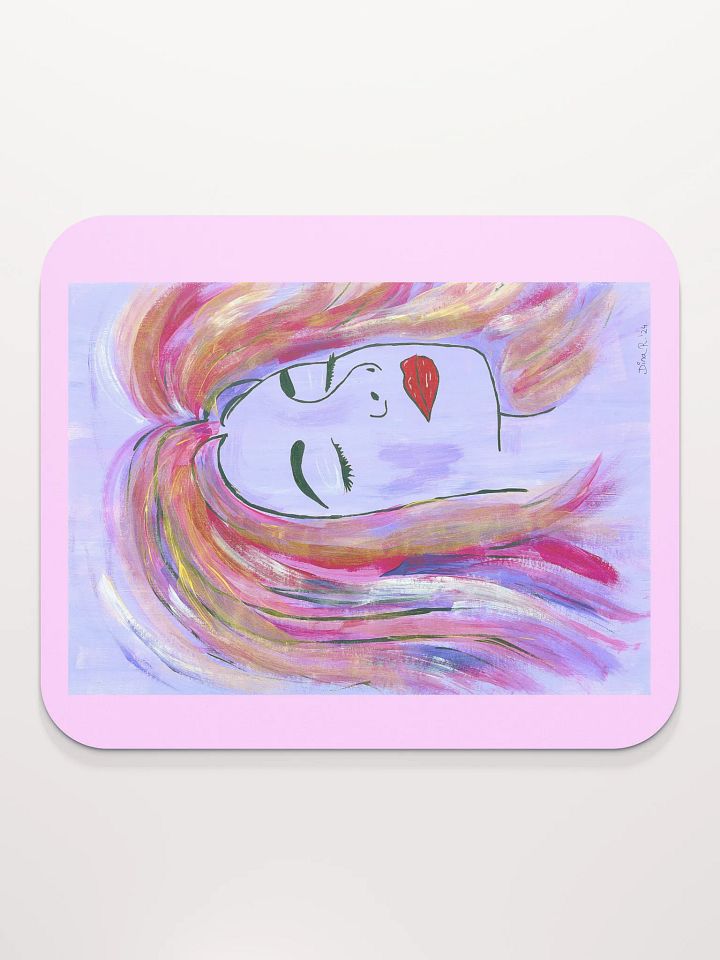 Dreaming Girl - (art by Dina R.) - acrylic painting picture - Classic Mouse Pad product image (2)