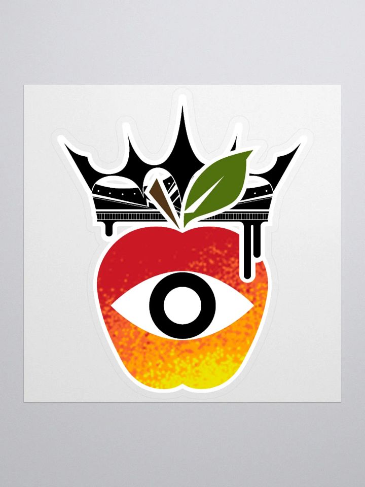 Crowned Apple LARGE (Color) ✦ Kiss Cut Stickers product image (1)