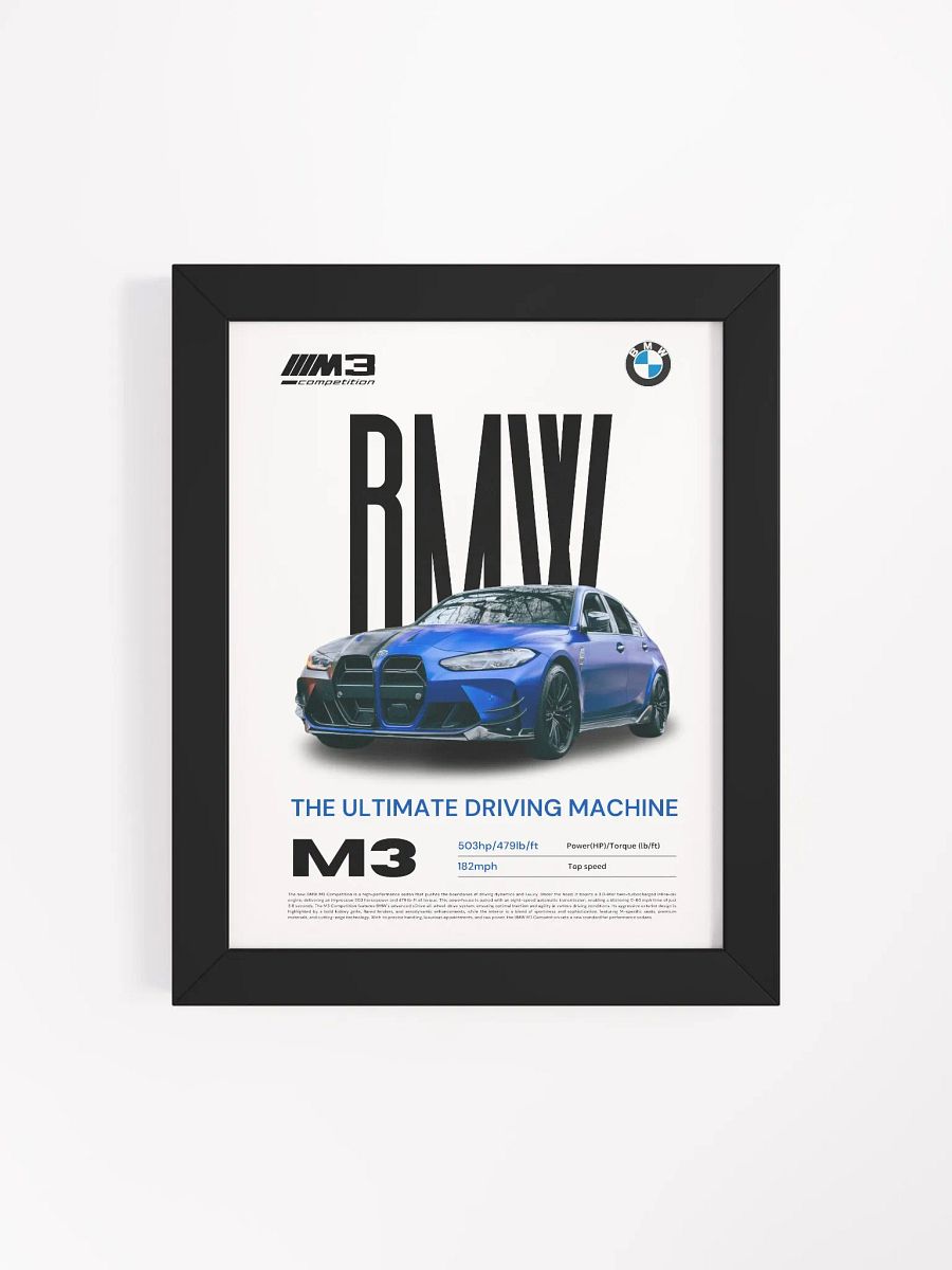 BMW M3 COMP FRAMED POSTER product image (4)