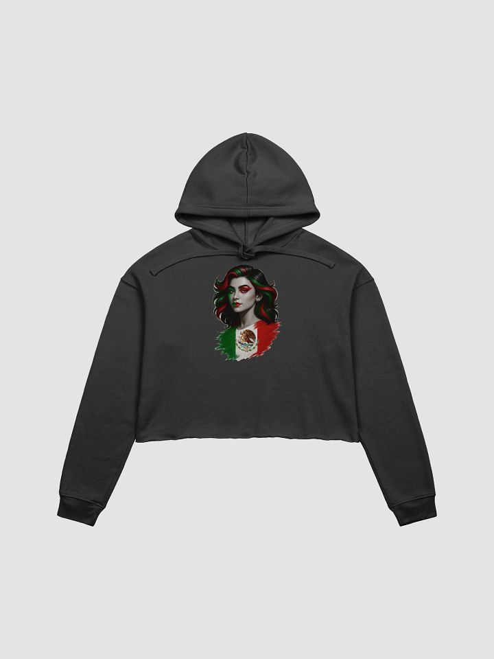 Mexican2 Flag Inspired Crop Hoodie product image (3)