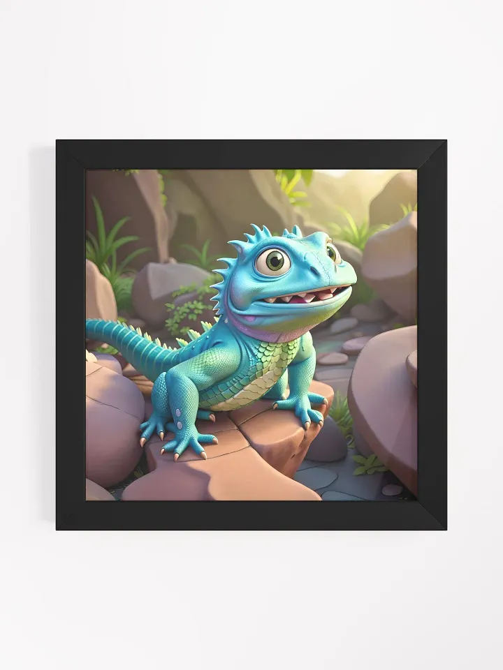 Endangered Species - Mexico - Rock Iguana Eco-Friendly Ayous Wood Framed Poster product image (1)