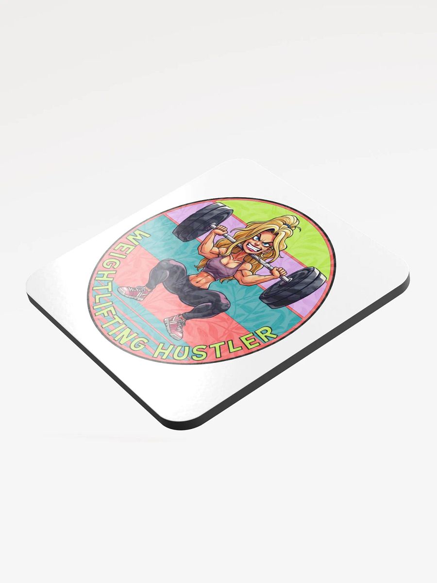 Weightlifting Hustler Female Muscle Cork Coaster product image (4)