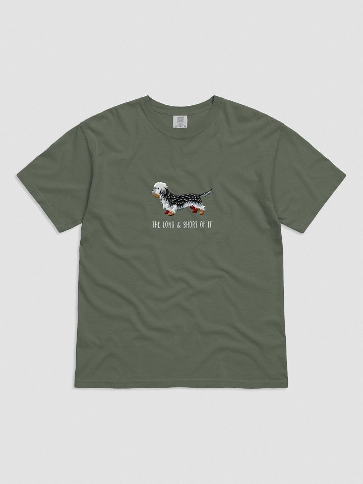 The Long and Short of It T-Shirt(Embroidered) of a Dandie Dinmont Terrier(Pepper) product image (21)