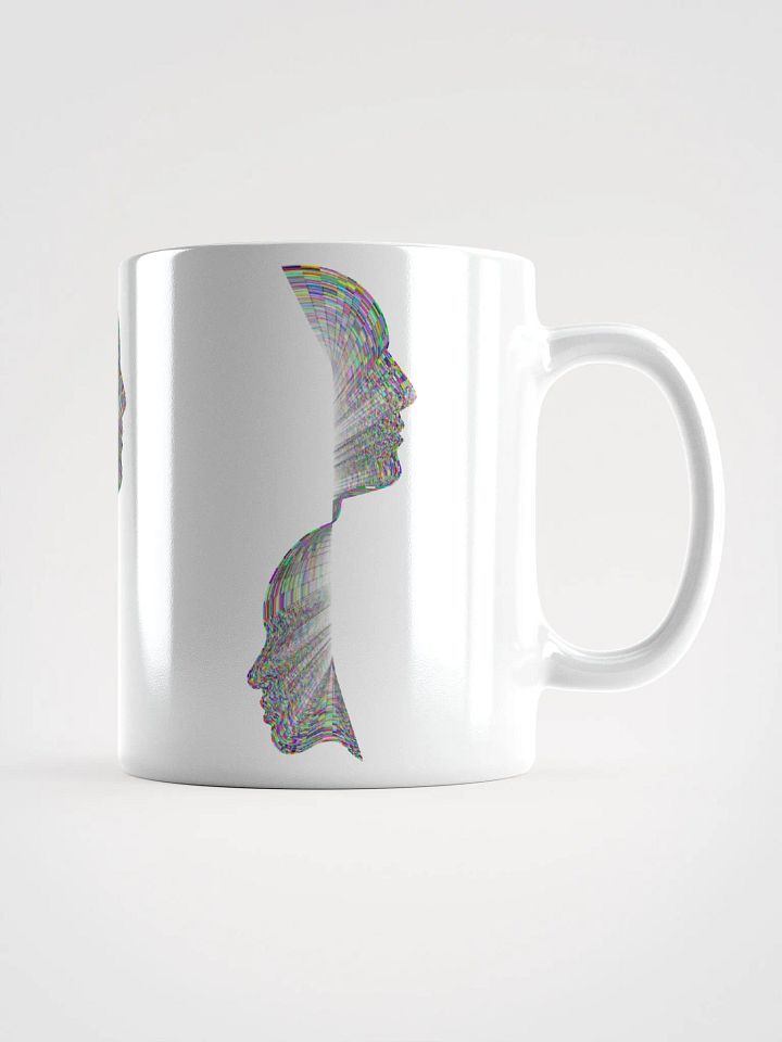 White Glossy Coffee mug-Left and Right Half Face product image (1)