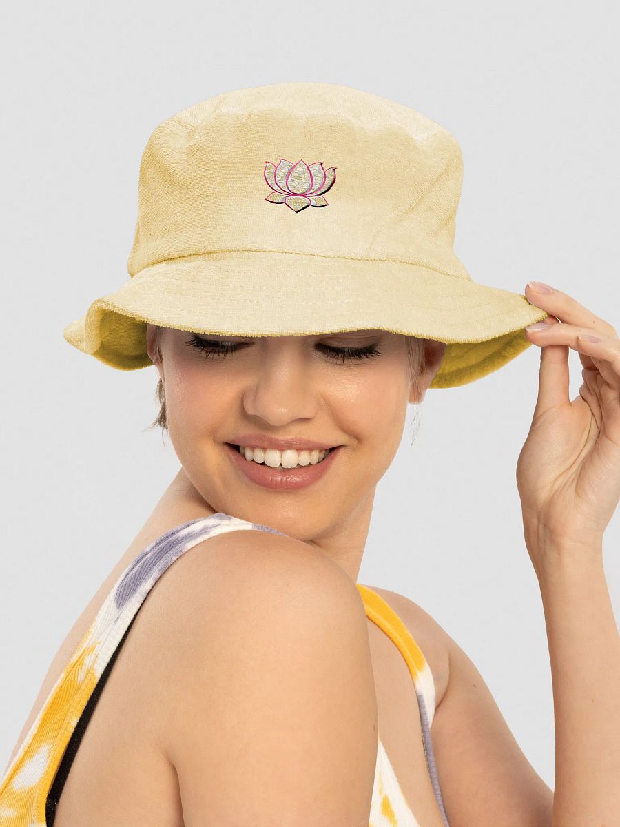 Golden Lotus Terry Cloth Bucket Hat product image (4)