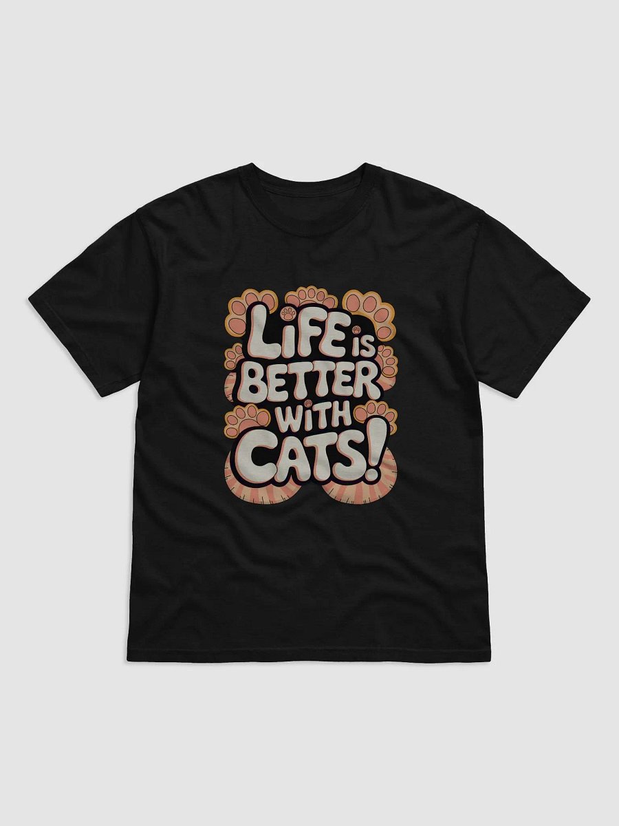 'LIFE IS BETTER WITH CATS!' t-shirt product image (6)