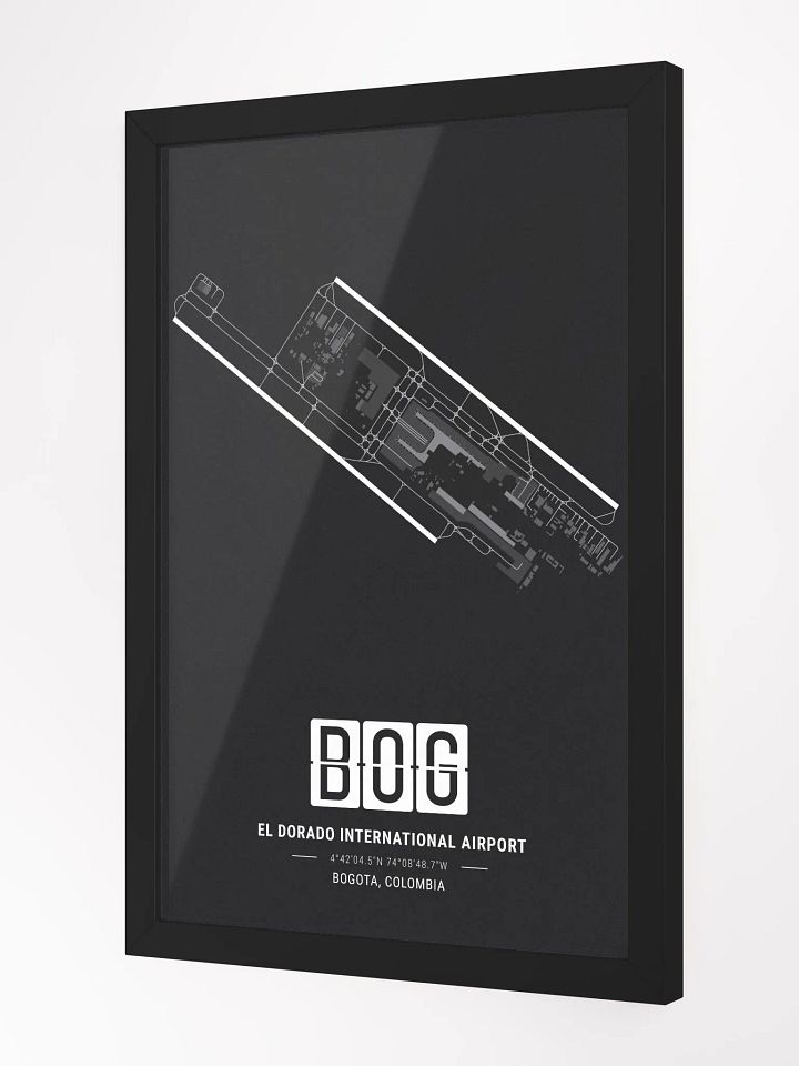 Framed Airport BOG Premium Map On Matt Paper product image (2)
