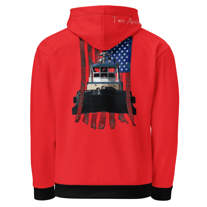 Red Pacific Titan tug & CE Flage Hoodie product image (1)