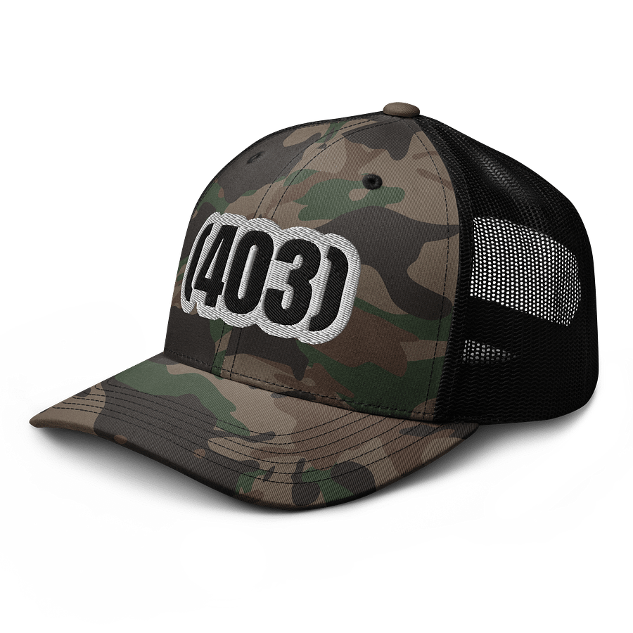 Bold Camo Trucker Hat AREA CODE 403 product image (4)