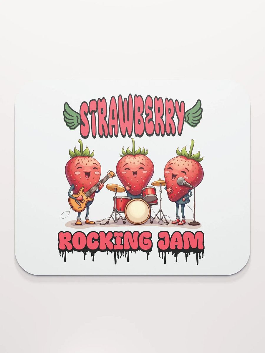 Strawberry Rocking Jam Band Mouse Pad product image (1)
