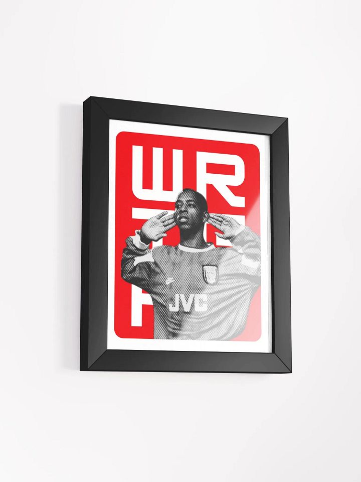 Ian Wright BW Arsenal Name Art Framed Print product image (2)