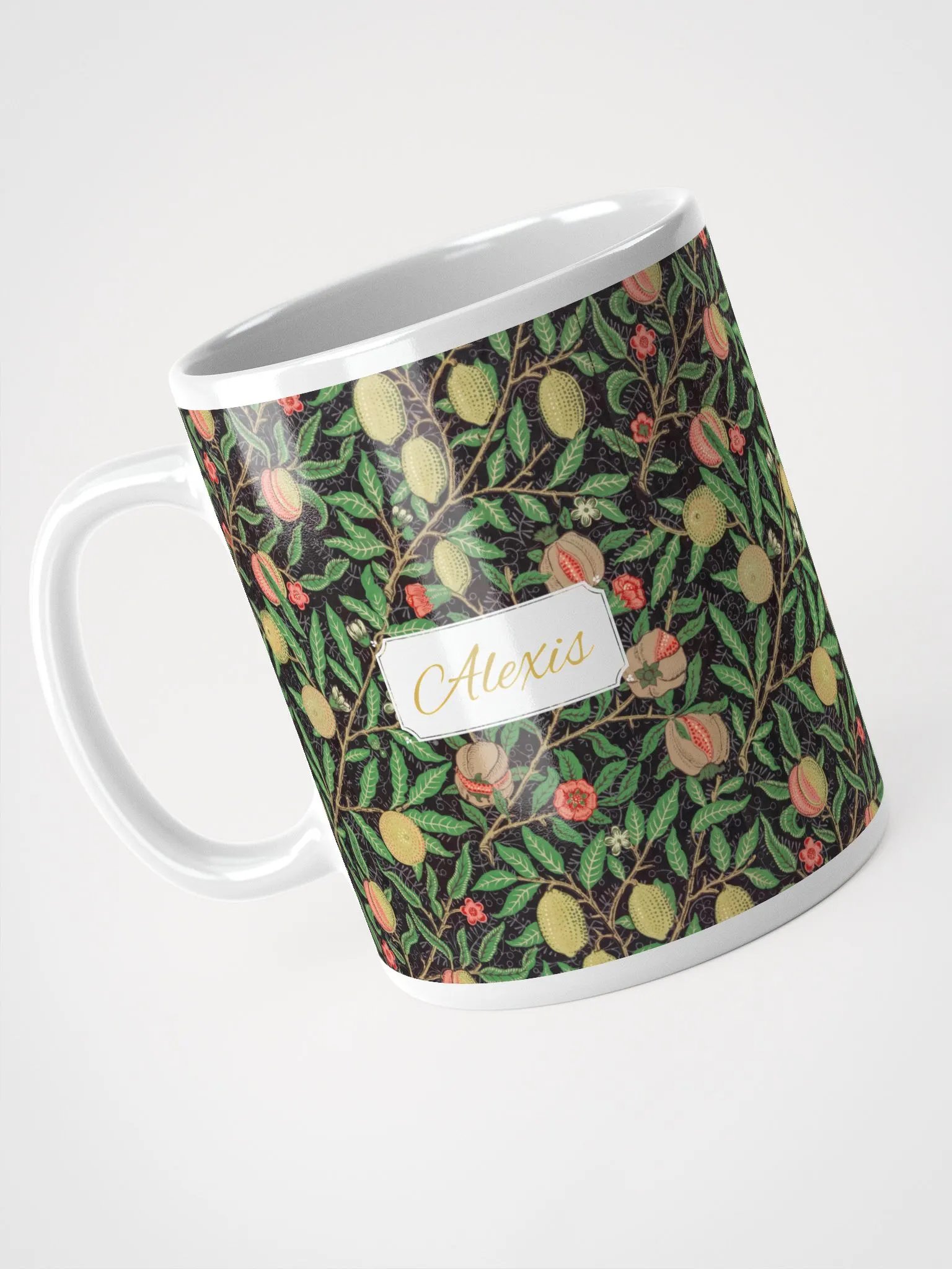 Personalized Fruit Pattern White Glossy Mug product image (3)