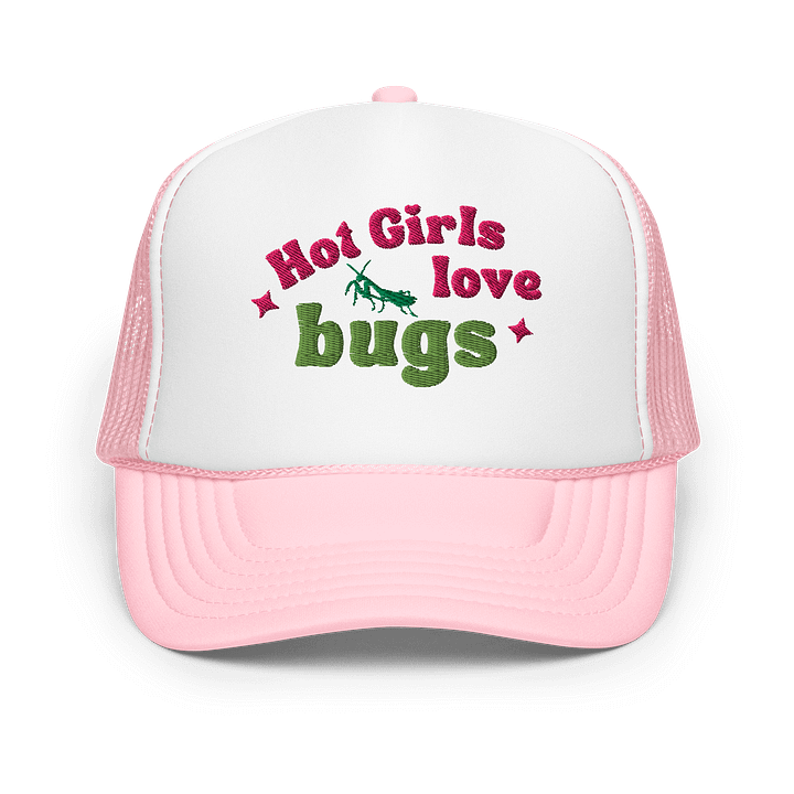 hot girls love bugs puffy trucker hat product image (1)
