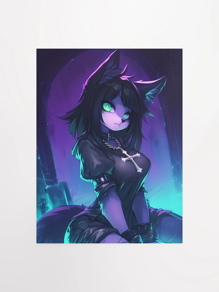 Feline Cyberpunk Fantasy Poster product image (1)