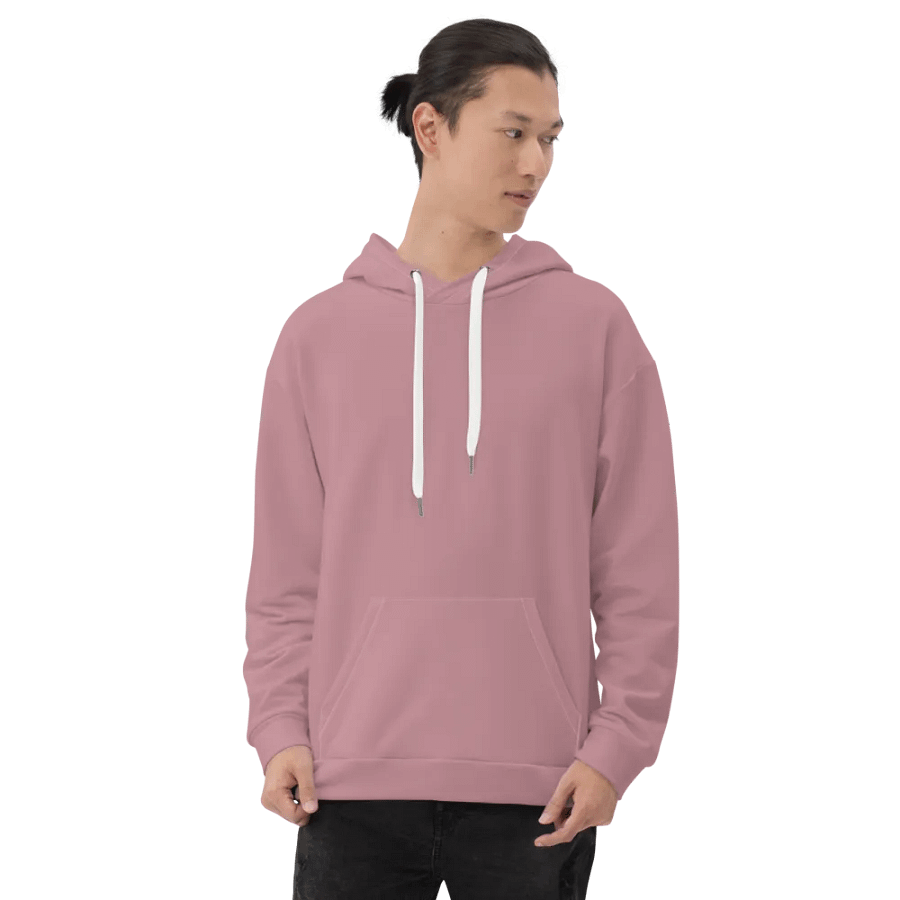 Plain Dusty Pink Soft Summer Unisex Recycled Polyester Heavyweight Premium Hoodie by Treasure Pie product image (9)