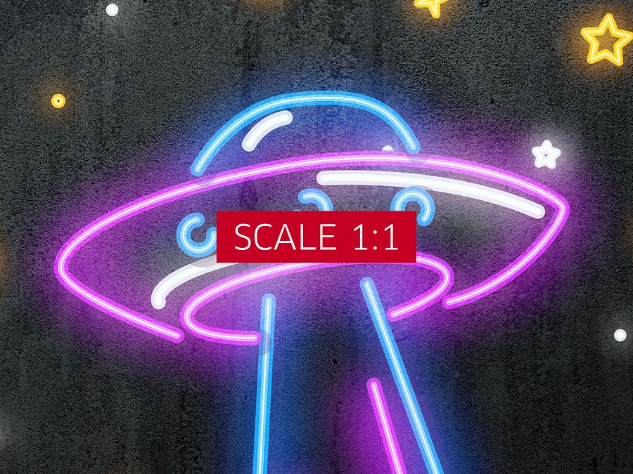 I want to believe / X-Files poster. Neon version — sci-fi poster, movie poster, space art print product image (5)