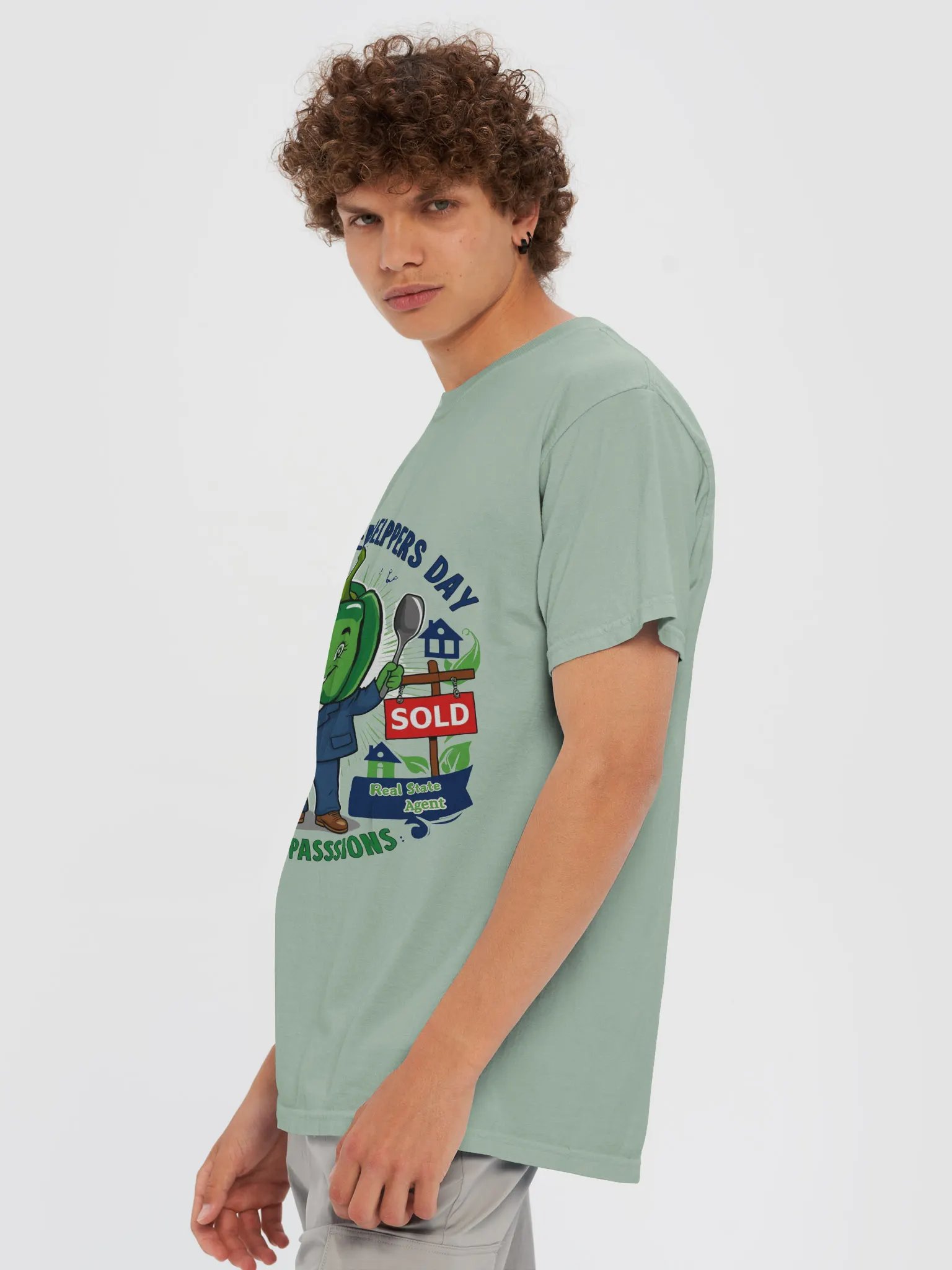 House-Hunting & Pepper-Stuffing: Realtors' Favorite Combo! Whimsical Real Estate Bell Pepper T-Shirt product image (3)