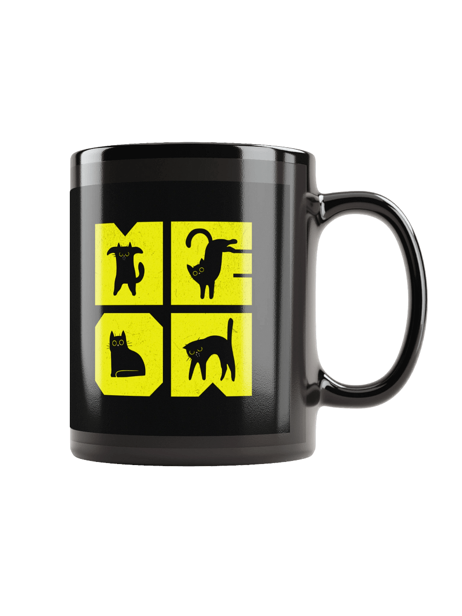 Meow | Black Glossy Mug product image (1)