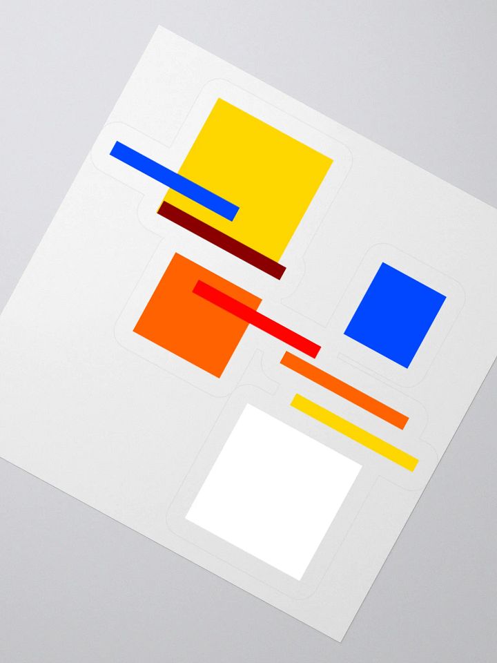 Vibrant Lines and Squares All There Sticker product image (2)