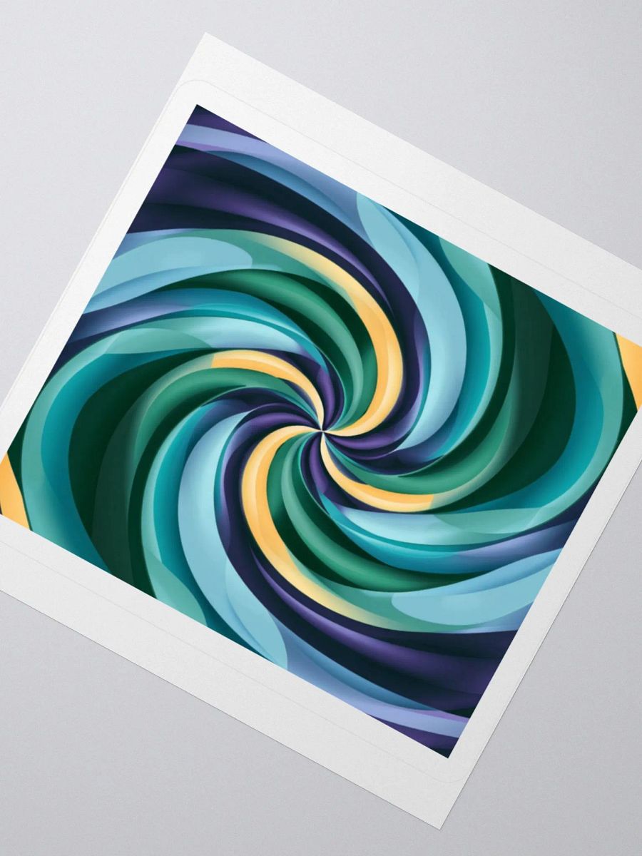 Dynamic Spiral Vortex Sticker - Vibrant Multicolor Decal product image (2)
