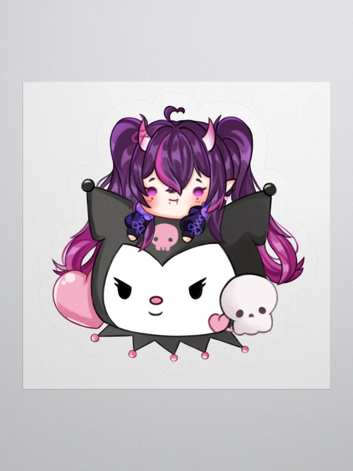 Purple-haired Pigtails Kiss Cut Stickers product image (1)