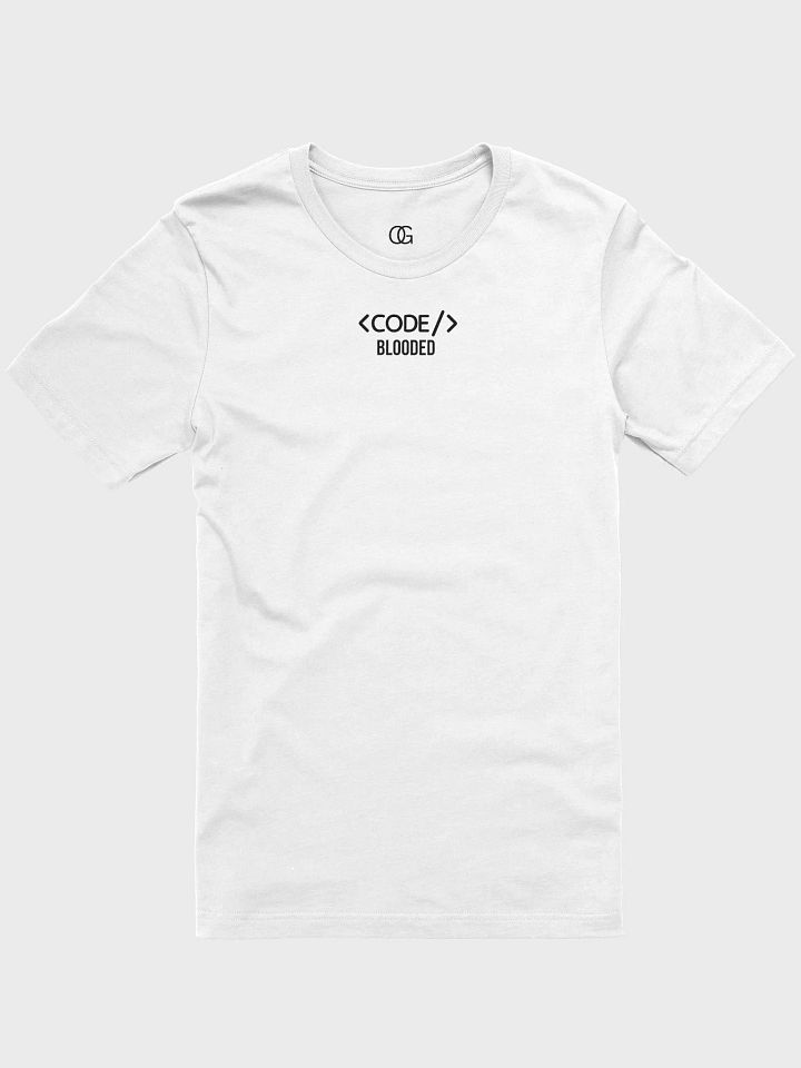 Code Blooded Minimalist White Tee product image (2)