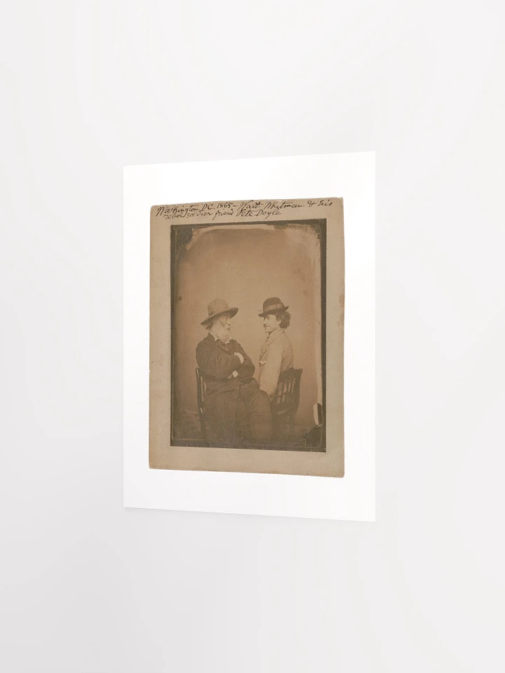 Walt Whitman & His Rebel Soldier Friend Pete Doyle By Moses P. Rice (Washington, D.C. - 1865) - Print product image (2)
