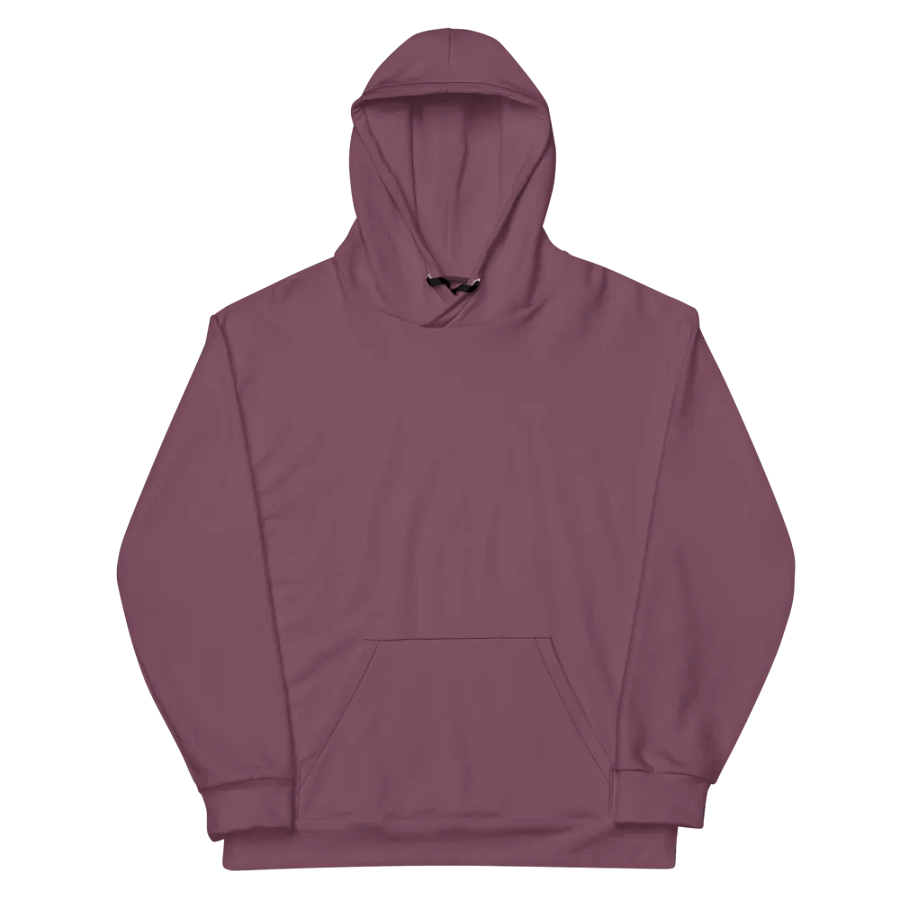 Plain Deep Purplish Red Soft Summer Unisex Recycled Polyester Heavyweight Premium Hoodie by Treasure Pie product image (12)