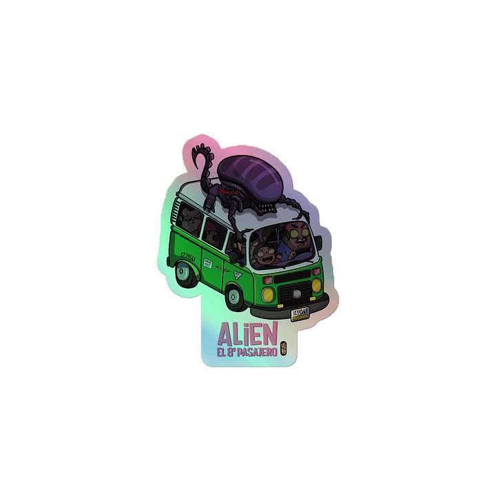 Alien el Octavo Pasajero - Sticker (Holographic Kiss Cut) product image (1)
