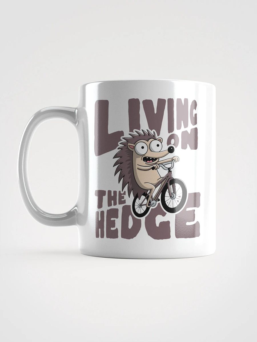 Living on the Hedge Funny Hedgehog Cycling mug – Cute Animal Pun mug for Bike Lovers product image (17)