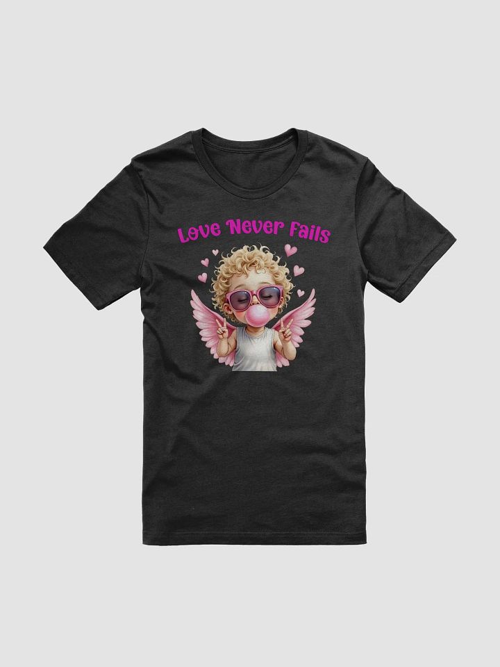 Love Never Fails Valentine Retro Cupid Valentine's Day T-Shirt product image (1)