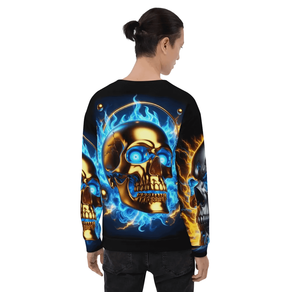 Futuristic Skull Glow - Unisex Sweatshirt #16 product image (9)