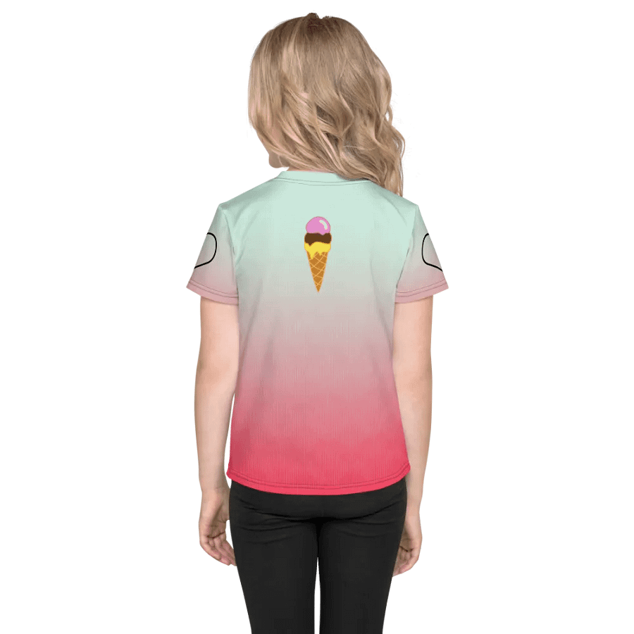 Girl with the ice cream (art by Dina R.) tempera painting picture - Kids Crew Neck T-Shirt product image (2)